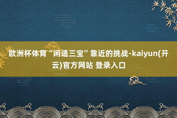 欧洲杯体育“闲适三宝”靠近的挑战-kaiyun(开云)官方网站 登录入口