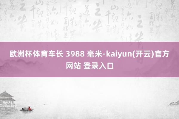 欧洲杯体育车长 3988 毫米-kaiyun(开云)官方网站 登录入口