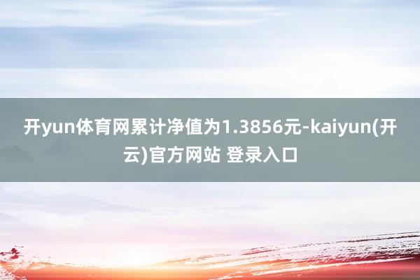 开yun体育网累计净值为1.3856元-kaiyun(开云)官方网站 登录入口