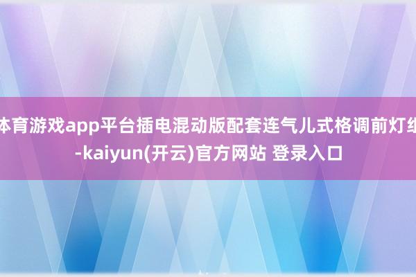 体育游戏app平台插电混动版配套连气儿式格调前灯组-kaiyun(开云)官方网站 登录入口