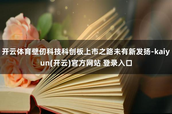 开云体育壁仞科技科创板上市之路未有新发扬-kaiyun(开云)官方网站 登录入口