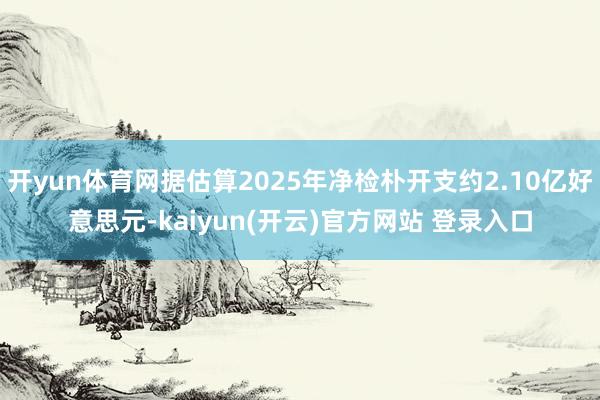 开yun体育网据估算2025年净检朴开支约2.10亿好意思元-kaiyun(开云)官方网站 登录入口