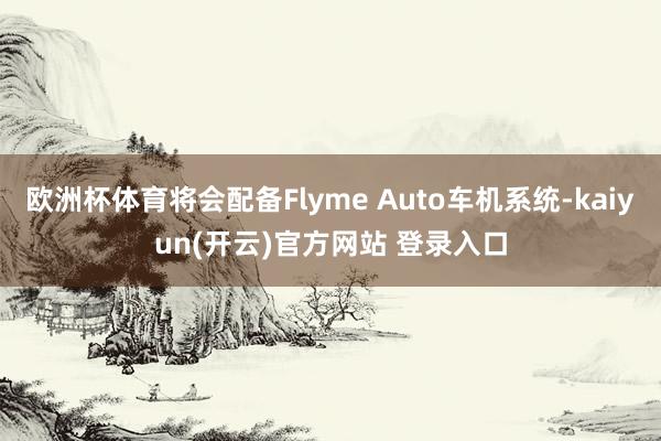 欧洲杯体育将会配备Flyme Auto车机系统-kaiyun(开云)官方网站 登录入口