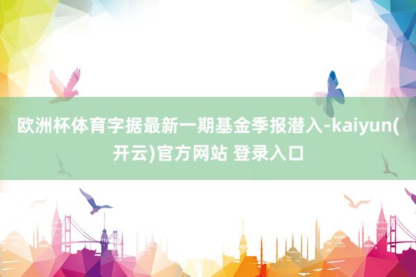 欧洲杯体育字据最新一期基金季报潜入-kaiyun(开云)官方网站 登录入口