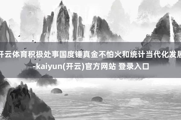 开云体育积极处事国度锤真金不怕火和统计当代化发展-kaiyun(开云)官方网站 登录入口