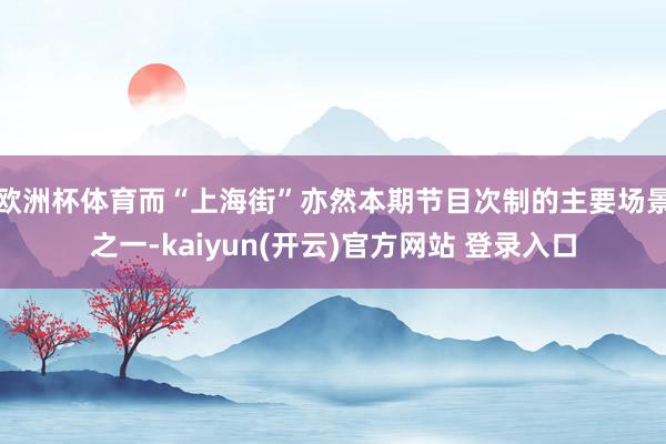 欧洲杯体育而“上海街”亦然本期节目次制的主要场景之一-kaiyun(开云)官方网站 登录入口