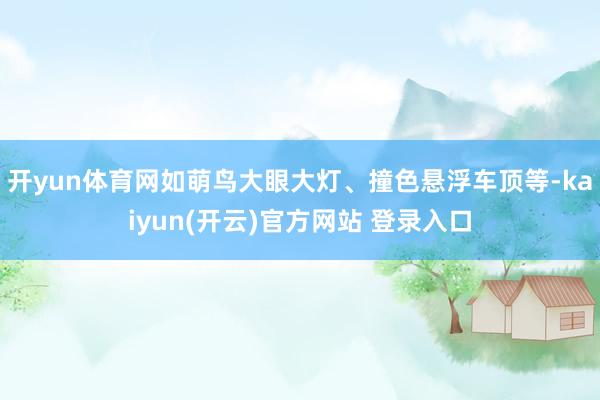 开yun体育网如萌鸟大眼大灯、撞色悬浮车顶等-kaiyun(开云)官方网站 登录入口