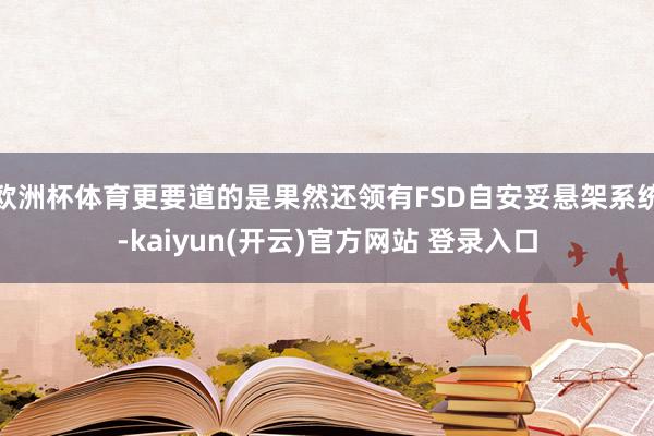 欧洲杯体育更要道的是果然还领有FSD自安妥悬架系统-kaiyun(开云)官方网站 登录入口