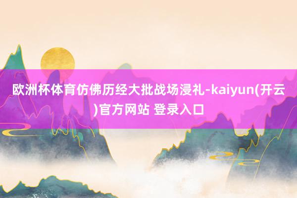 欧洲杯体育仿佛历经大批战场浸礼-kaiyun(开云)官方网站 登录入口
