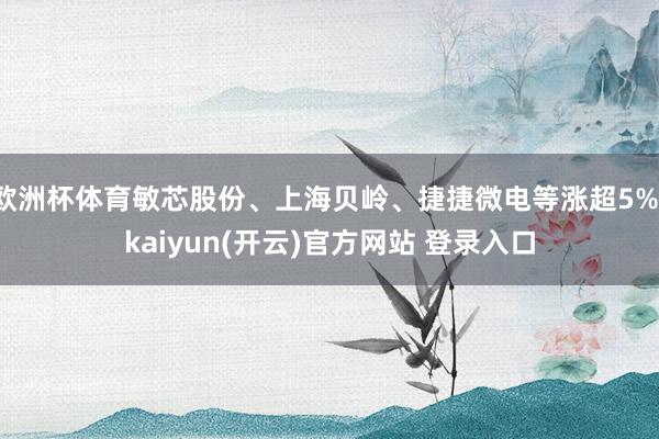 欧洲杯体育敏芯股份、上海贝岭、捷捷微电等涨超5%-kaiyun(开云)官方网站 登录入口