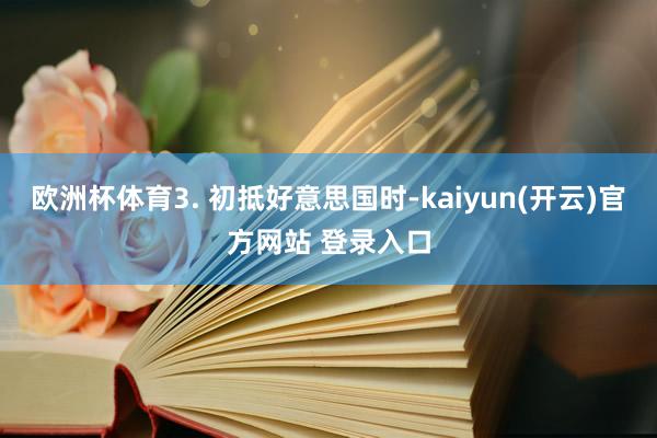欧洲杯体育3. 初抵好意思国时-kaiyun(开云)官方网站 登录入口