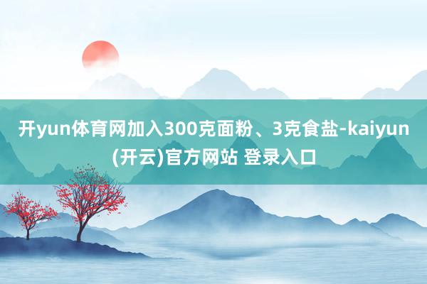 开yun体育网加入300克面粉、3克食盐-kaiyun(开云)官方网站 登录入口