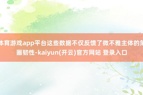 体育游戏app平台这些数据不仅反馈了微不雅主体的策画韧性-kaiyun(开云)官方网站 登录入口