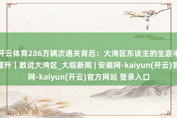 开云体育286万辆次通关背后：大湾区东谈主的生涯半径与身份认可双擢升｜数说大湾区_大皖新闻 | 安徽网-kaiyun(开云)官方网站 登录入口