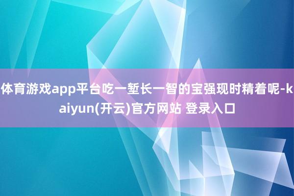 体育游戏app平台吃一堑长一智的宝强现时精着呢-kaiyun(开云)官方网站 登录入口